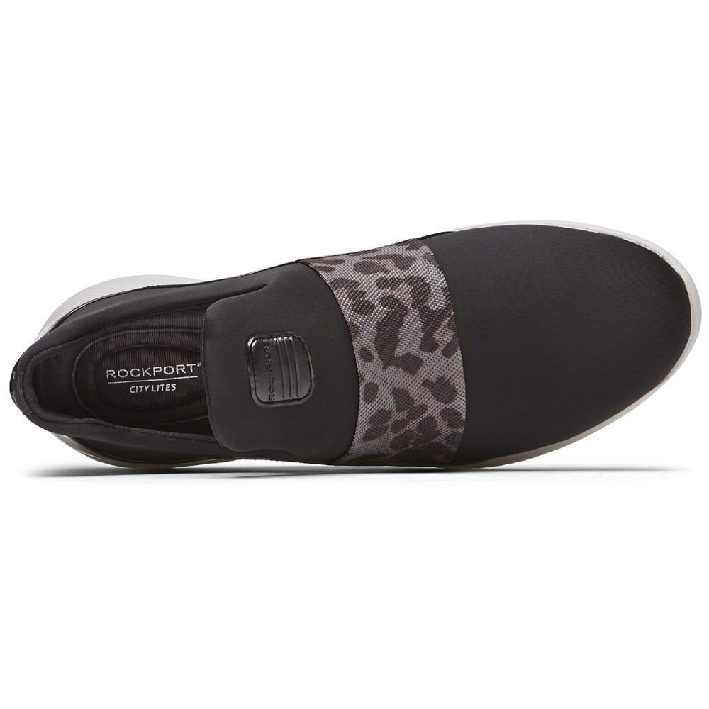 Rockport Slip-On Dam Svarta - City Lites Robyne - IMKUW4830